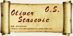 Oliver Stašević vizit kartica